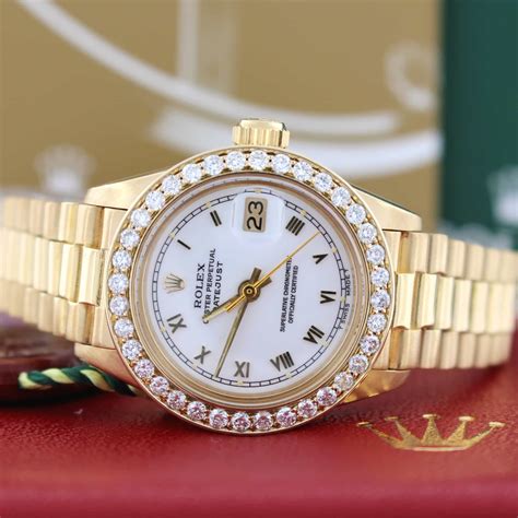 ladies presidential gold rolex|18k gold ladies Rolex watch.